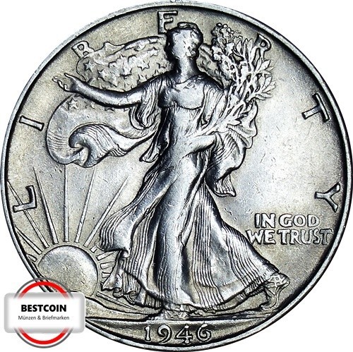 Usa 142 half dollar - km,