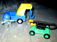 Lego Duplo aus 3606 Go-Cart Transporter Rescue Service Kran Abschleppwagen Auto