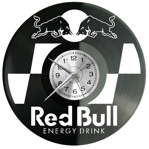 Red bull vinyl wanduhr - bull,