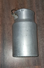 Alte Aluminium Milchkanne / Vorratskanne – ca. 24 cm mit Deckel