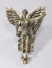 alte SIEGESGÖTTIN METALLFIGUR Victoria Nike römische Mythologie Skulptur