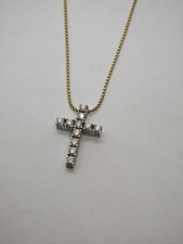 Collier Diamant Kreuz ca. 0,55 Ct Weißgold/Gelbgold 750 er