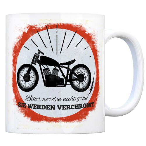 Kaffeebecher mit motorrad - kaffeebecher,