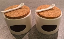 2 Keramik Dosen weiß Salz u