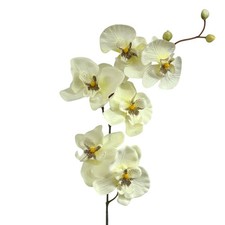Kunstblume, ORCHIDEENZWEIG, künstliche Orchideenblüte, Orchidee 78cm CREME