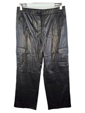 Samoon kunstleder cargohose - kunstleder,