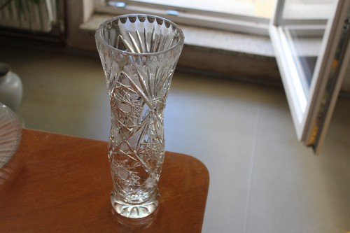 Antike große bleikristallvase - große,