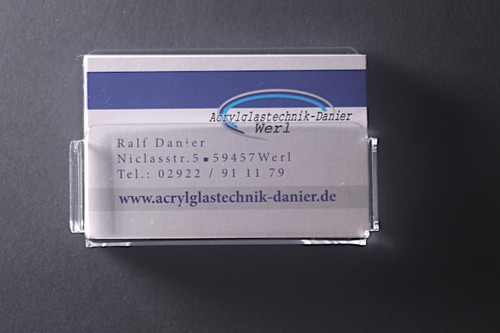 Visitenkartenwandhalter aus