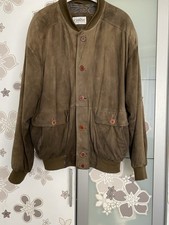 CHRIST- Herren Lederjacke(kanadisch)groß 50,braun Khaki,Wildleder Gut Erhaltene