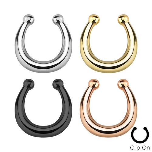 Fake septum clip - fake, clip-on