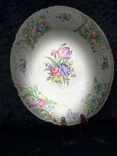 Handbemalte Porzellan Schale mit Blumenmalerei von Schierholz