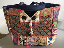 Suzani bestickte Tragetasche , Umhängetasche, ,Strandtasche, Multikolor, Neu