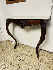 RARITÄT: Originale Wandkonsole / Konsoltisch um 1880 Mahagoni Marmorplatte Tisch