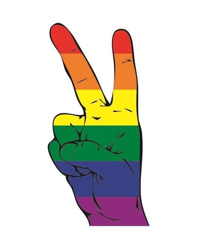 Aufkleber peace finger - aufkleber, peace-finger