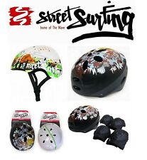 Streetsurfing Skater scooter BMX inline Helm oder Helm + Schützer Set Größe M