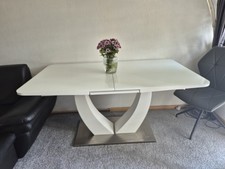 Ausziehbare Esstisch Weiß Rechteck Ausziehbar  Große  140 Ausgezogen 180