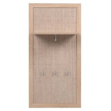Garderobe Paneel Wandgarderobe mit Haken 55x110x30 Sonoma Eiche/Geflecht Rafia *