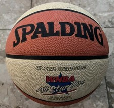 Spalding Basketball WNBA Pro, 28,5/Gr. 6, Orange Weiss, Outdoor Game Ball, gut  