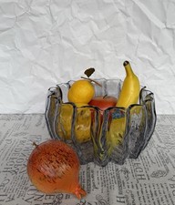 Obstschale Glas Grau