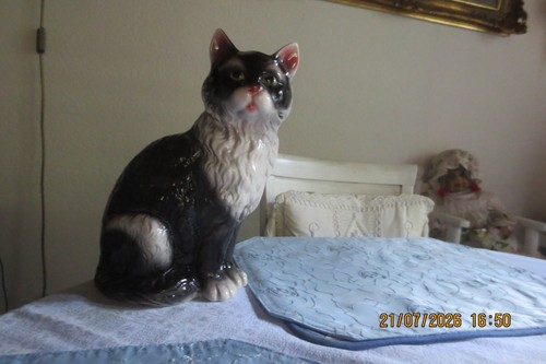 Große keramik katze hauskatze - katze,