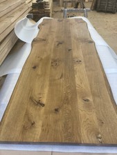 Tischplatte, Eiche XXL, rustikal, verleimt, beidseitige Baumkante, 4,5 cm