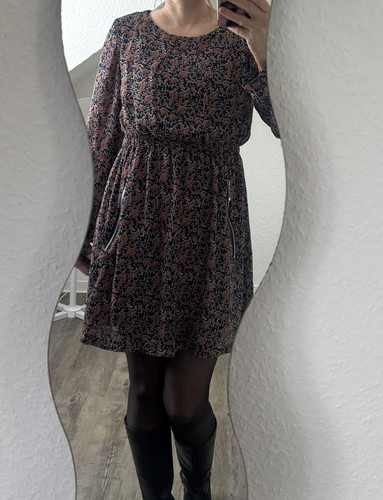 Apricot kleid m blau - gr.,