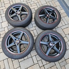 Ronal R41 KBA 45731 Felgen schwarz mit Winterreifen 205/55 R16 91H Dunlop Sport3
