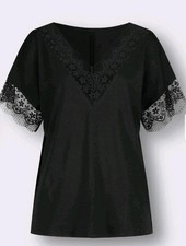 Schlafanzug Spitze Schwarz von Cybele Gr. 44/46 Neu