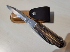 Großes 4-teiliges Jagdtaschenmesser Jagdmesser Taschenmesser mit Ledertasche