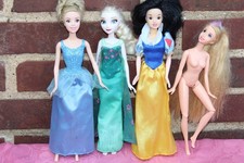 DISNEY BARBIE PUPPE K14 SCHNEEWITTCHEN RAPUNZEL CINDERELLA ELSA KNIEGELENK KLEID