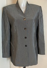 Rosner Damen Elegant Abend Jacke Blazer Jacke Langarm Grau Mit Muster Gr.36