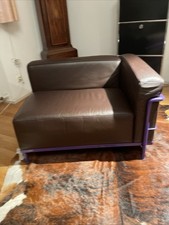 Cassina LC 3 Meridienne - 3 Fauteuil Grand Confort, Bauhaus, Stahlgestell lila 