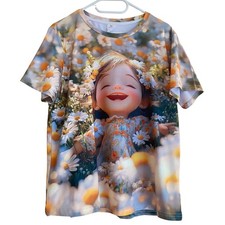 Damen shirt blumen - t-shirt, xl