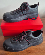 HUGO BOSS Sneaker URAN_OXFR_RCNYHL Gr. 46 Schwarz Rot Herren – NEU mit OVP