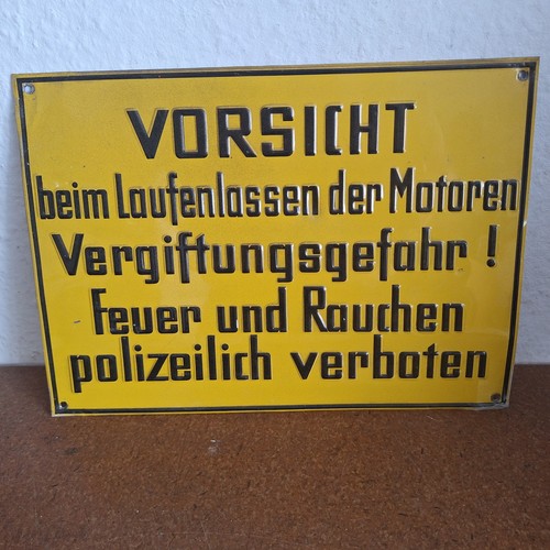 Altes blechschild vorsicht - altes, "vorsicht