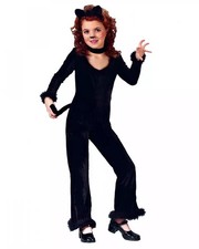 Schwarzes Katzenkostüm für