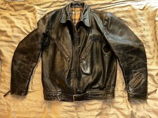 Fliegerjacke WK2 Luftwaffe Motorradjacke 40er Lederjacke Pferdeleder M-L 1940