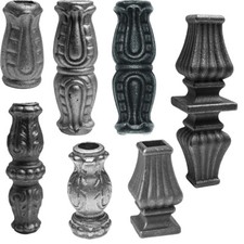 STAL Schmiedeelement Quadratbohrung oder Rundbohrung für Zaunstäbe Stahl 306-318