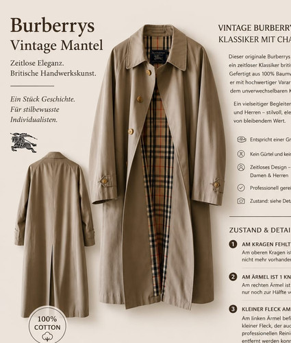 Burberrys vintage trenchcoat - burberrys,