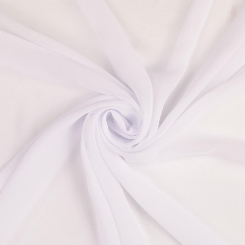 Chiffon uni weiß damenstoff - chiffon,