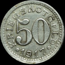 NOTGELD: 50 Pfennig 1917, Fe. Funck 66.6. BURG AUF FEHMARN / SCHLESWIG-HOLSTEIN.