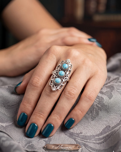 Natural caribbean larimar trio - natural,