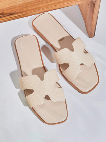 Damen sandalen flach beige - damen,