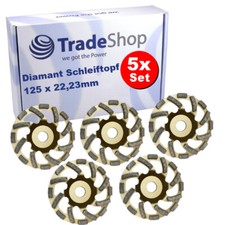 5x Diamant Turbo-Segment Schleifteller für Bosch Makita Festool Flex Metabo