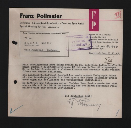 Saarbrücken burbach brief - saarbrÜcken-burbach,,