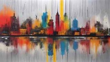 Leinwandbilder Pop Art Skyline Stadt Dortmund shiloutte Silber 76 bis 150x90 cm