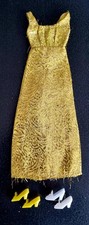 goldenes Lurex Kleid für Petra von Plasty Puppen 70er Jahre Vintage