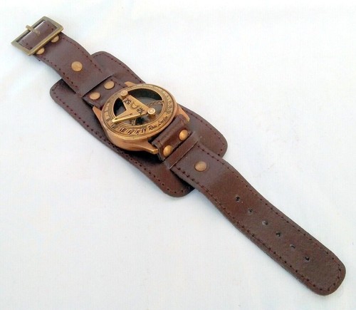 Sonnenuhr armbanduhr messing - sonnenuhr,