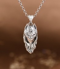 F05 Anhänger Wolf Maske 925 Sterlingsilber
