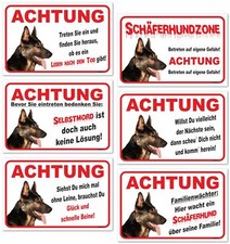 AdriLeo Schild - Achtung deutscher Schäferhund - Vorsicht Hund Wachhund
